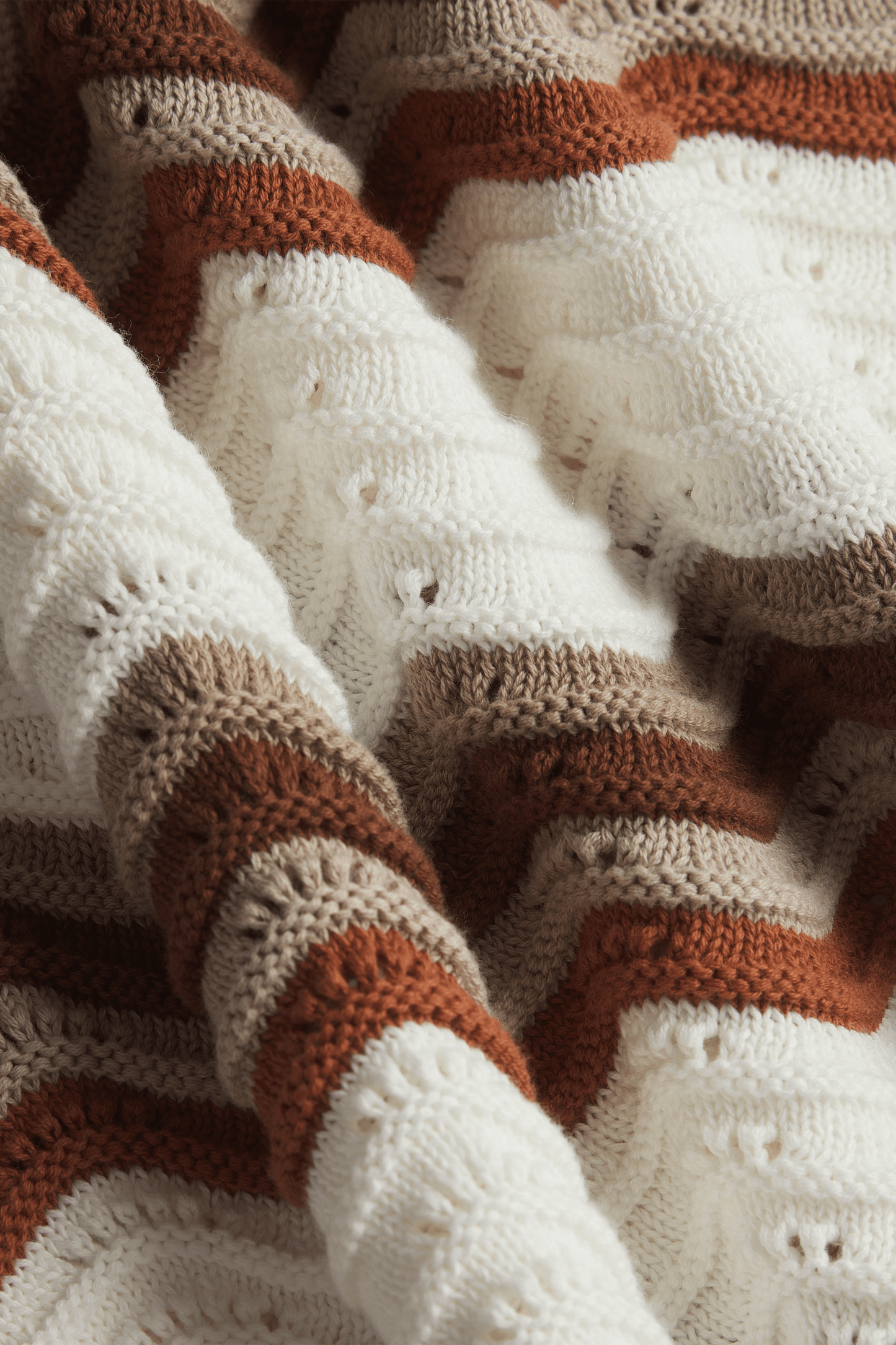 Primavera Crochet Knit Short - Ecru/Brown