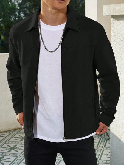Old Money Casual Solid Color Jacket