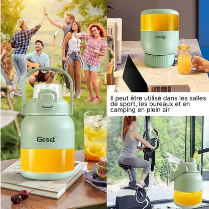 Mixeur portable 500 ml sans BPA, avec paille et 2 couvercles – Idéal pour smoothies, jus et boissons glacées. PROMOTION UNIQUEMENT CETTE SEMAINE !