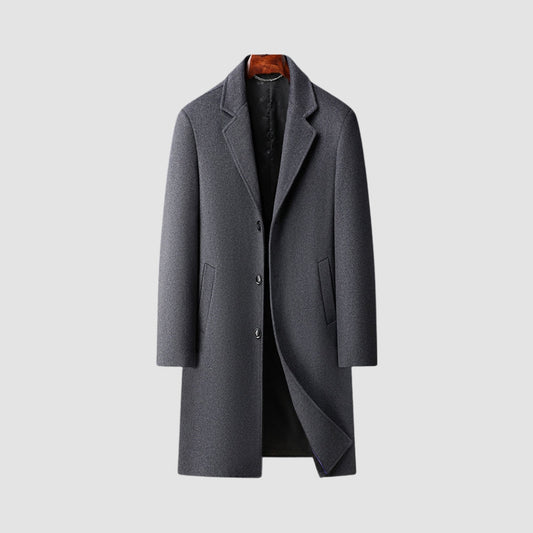Old Money Long Suit Collar Wool Coat
