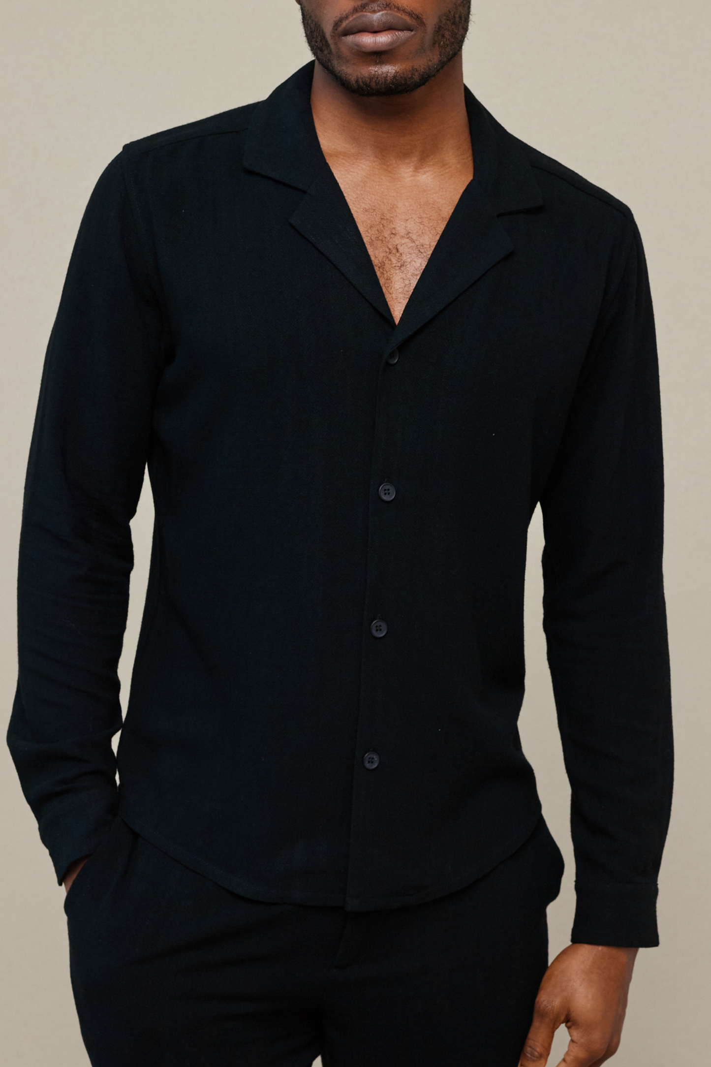 Cami Linen Shirt - Black