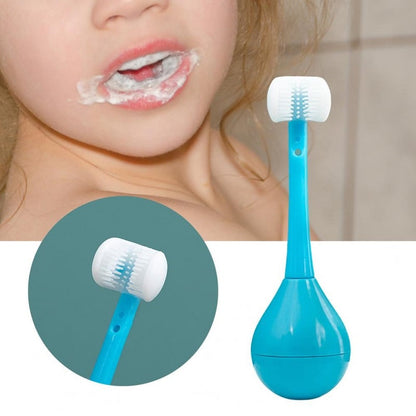 Brosse à dents pour enfants à trois côtés