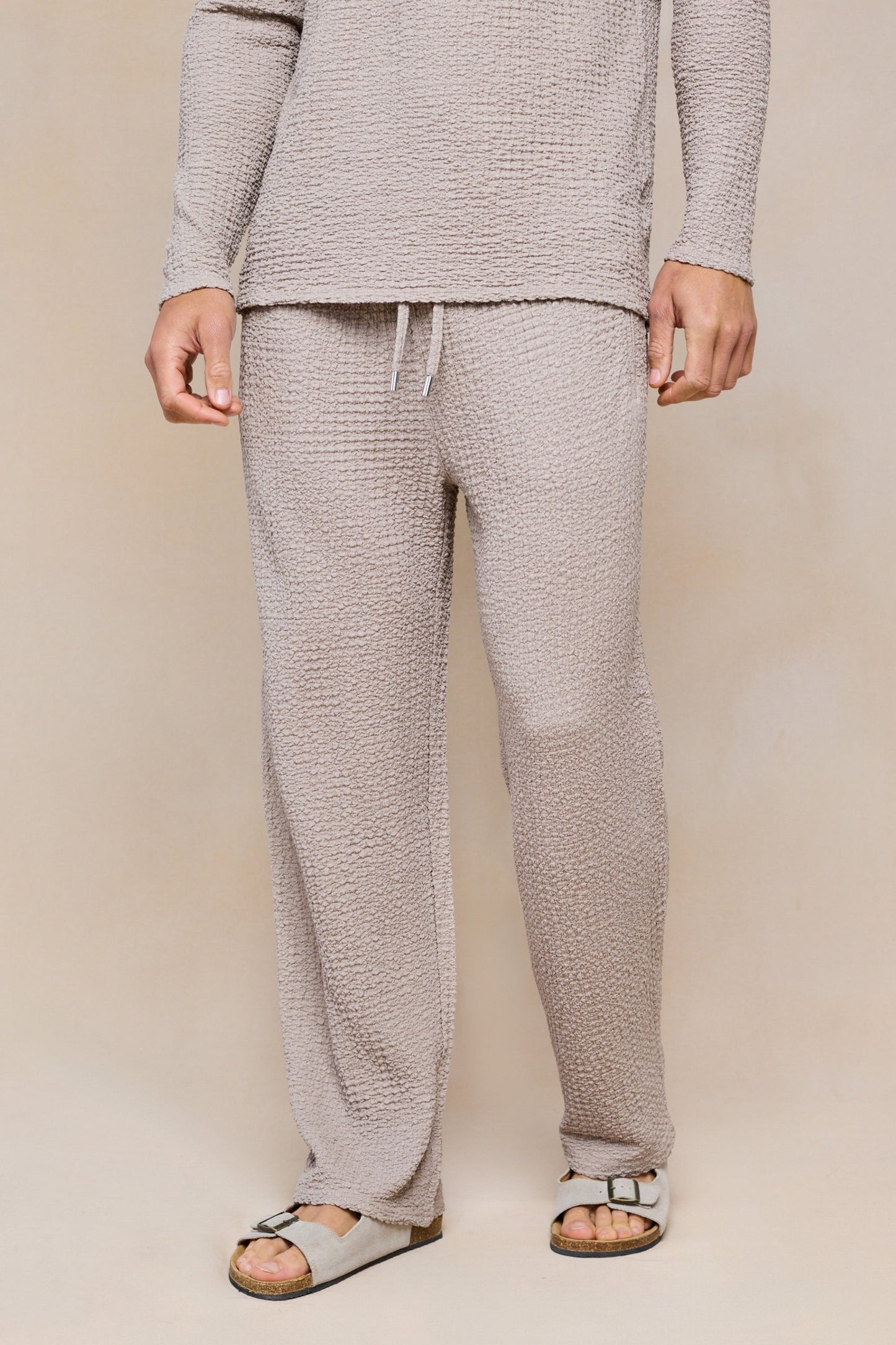 Artie Ruched Textured Trouser - Mushroom