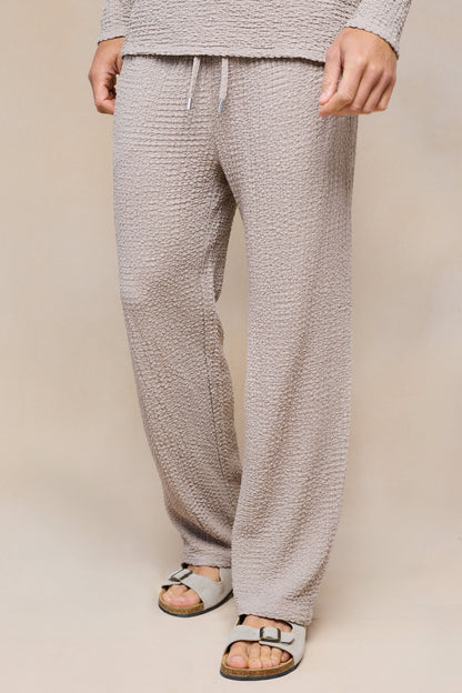 Artie Ruched Textured Trouser - Mushroom