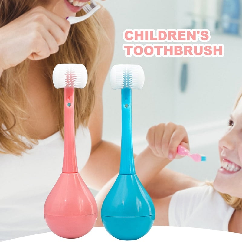 Brosse à dents pour enfants à trois côtés