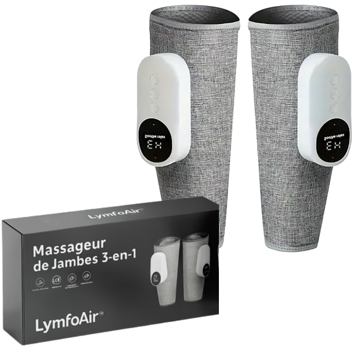 LymfoAir™ 3-en-1 Massageur de Jambes