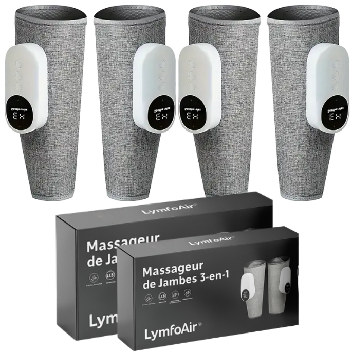 LymfoAir™ 3-en-1 Massageur de Jambes