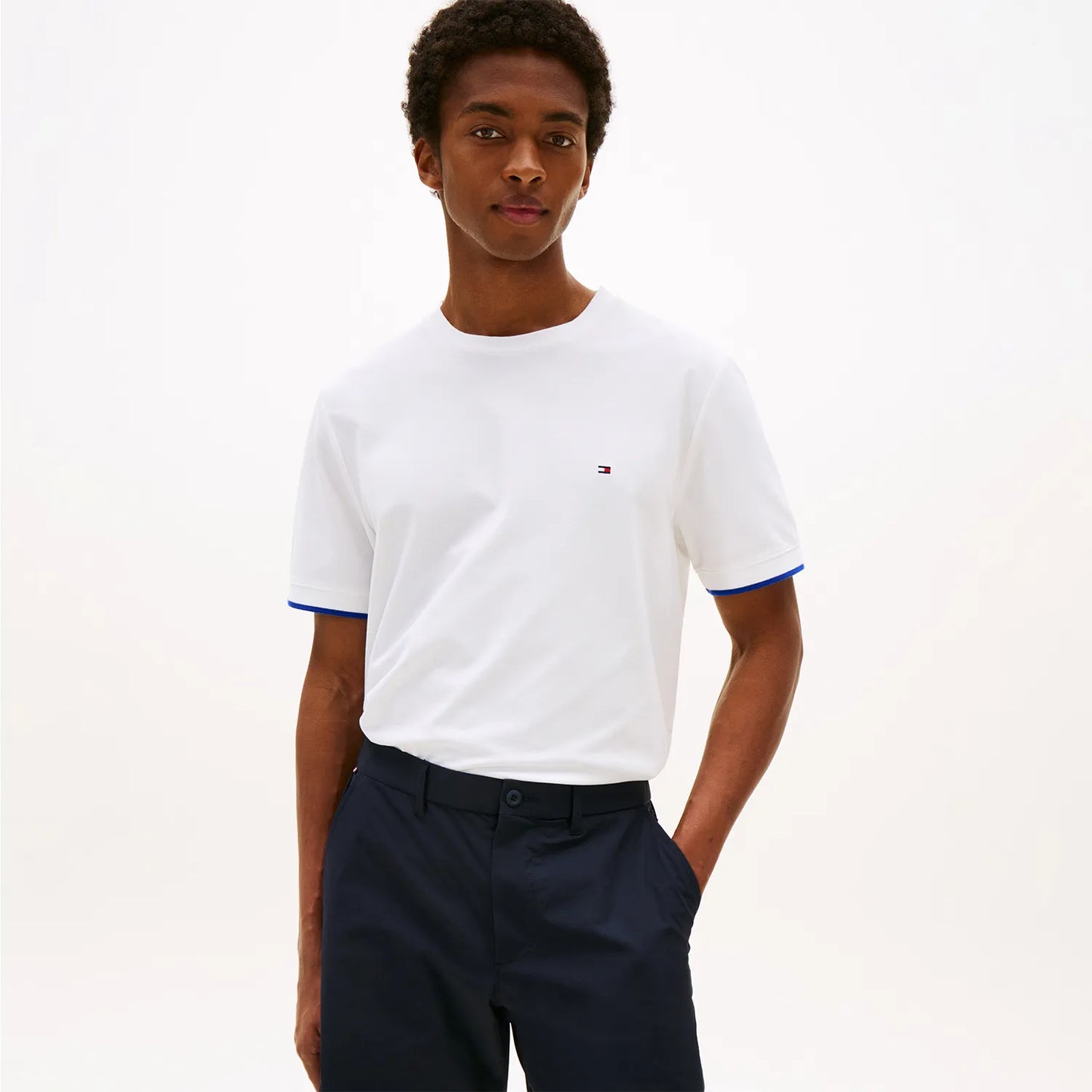 Classic Slim C-Neck T-Shirt  - White