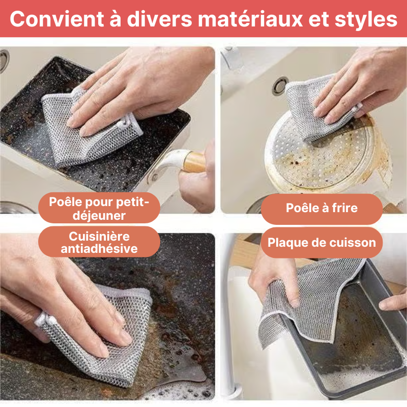 🎁 Chiffons de nettoyage miracles multifonctions en fil métallique
