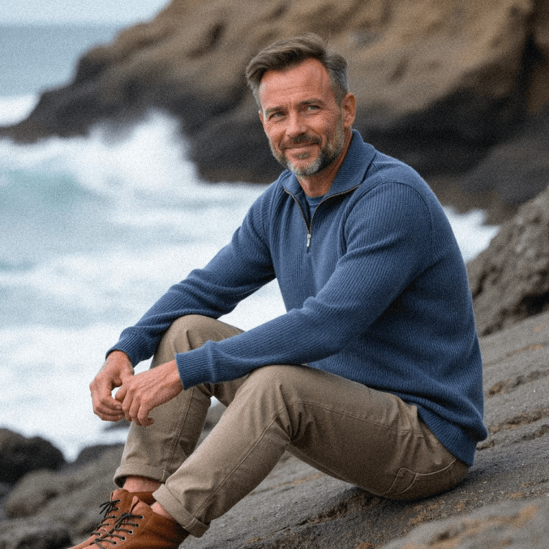 Old Money Knit Zip Sweater