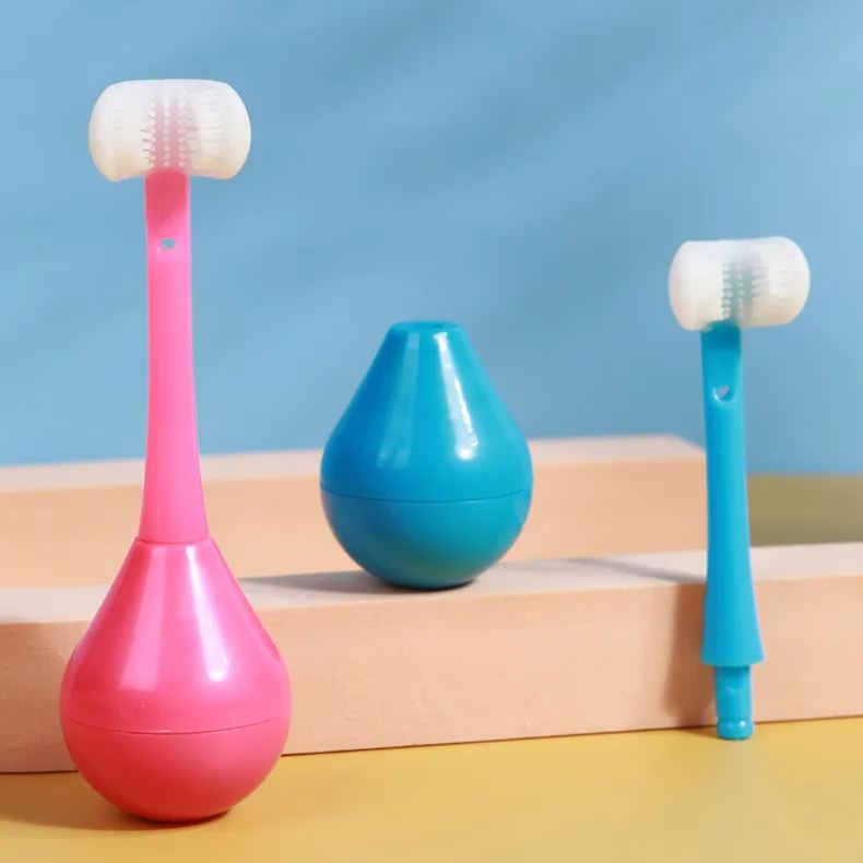 Brosse à dents pour enfants à trois côtés