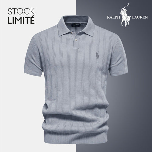 R&L | Textured Knit Polo Shirt
