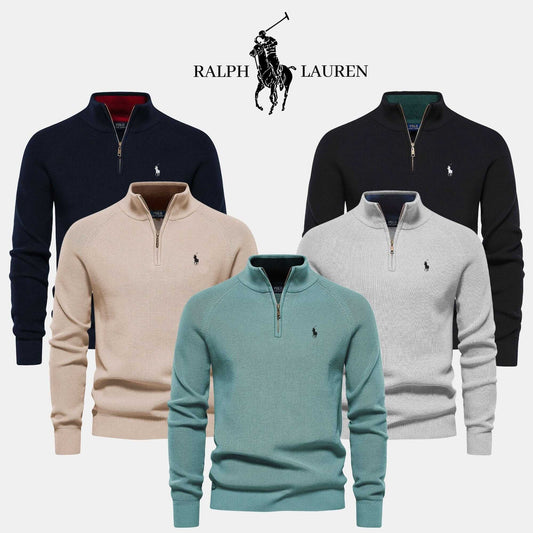 R&L | Refined Ribbed Zip Pullover